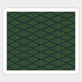 Art Deco Gold & Dark Green Sticker